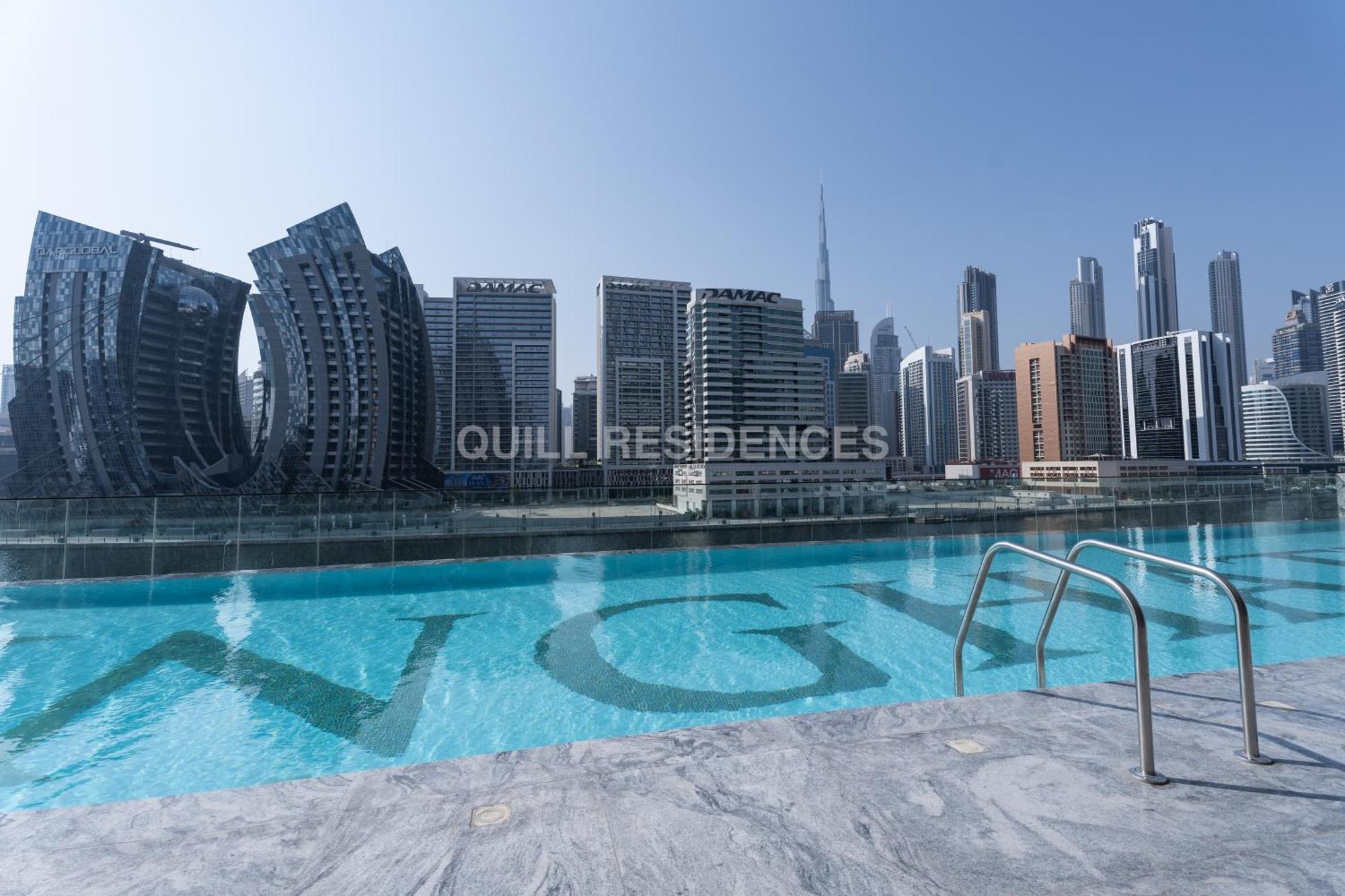 Quill Residence At Binghatti Canal 1 Bedroom Canal View Dubai Bagian luar foto